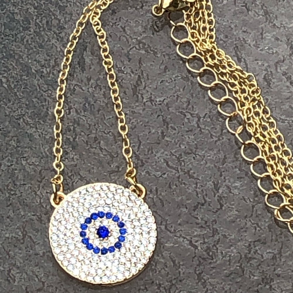 New Evil eye necklace bling good luck protection - Picture 5 of 6